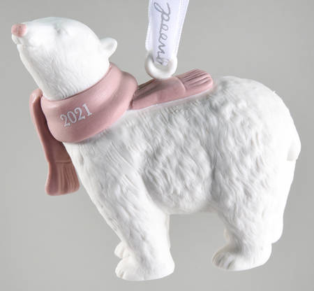 Baby's First Christmas Babys 1st Polar Bear- Pink - Boxed