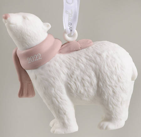 Baby's First Christmas Babys 1st Polar Bear- Pink - No Box