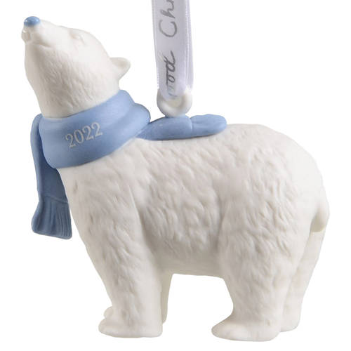 Baby's First Christmas Babys 1st Polar Bear- Blue - Boxed