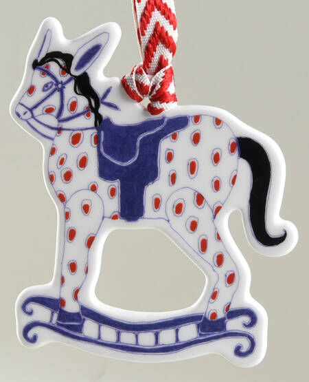 Baby's First Christmas Rocking Horse- Colorful - No Box
