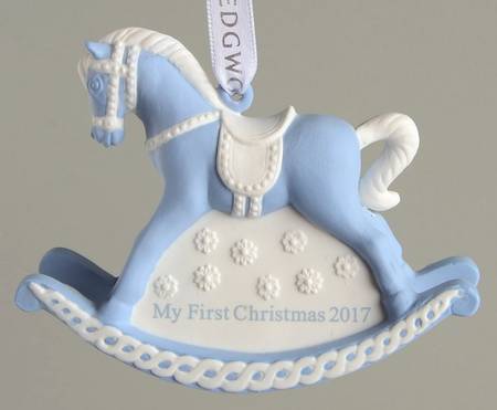 Baby's First Christmas Baby's 1st Rocking Horse-Blue - Boxed