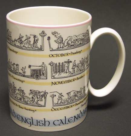 Wedgwood Mugs Old English Calendar - Boxed