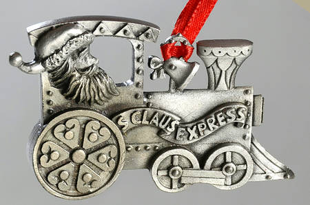 Wallace Pewter Christmas Ornament Santa Claus Express - Boxed