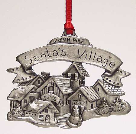 Wallace Pewter Christmas Ornament Christmas Village - Boxed