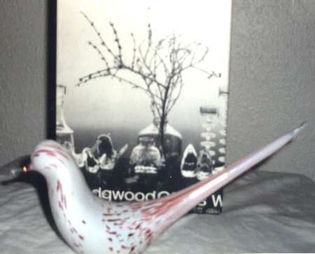 Wedgwood Crystal Figurines and Giftware White & Pink Speckled Bird - Boxed