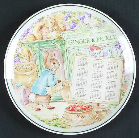 Peter Rabbit Calendar Plate 2003 - Boxed