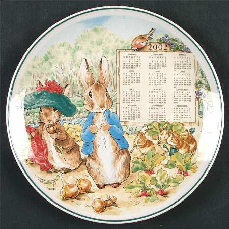 Peter Rabbit Calendar Plate 2002 - No Box