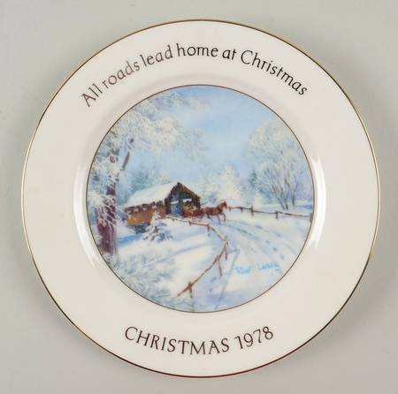World Wide Art Plates All Roads Lead Home At Christmas - No Box