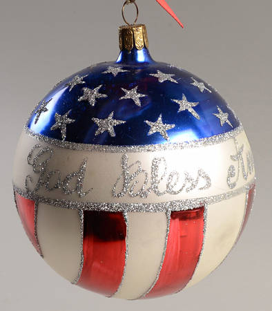 Patriotic and Political God Bless America Ball - Boxed