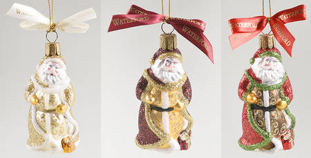 Holiday Heirloom Santa Ornaments Santa Ornaments-Set Of 3 - No Box