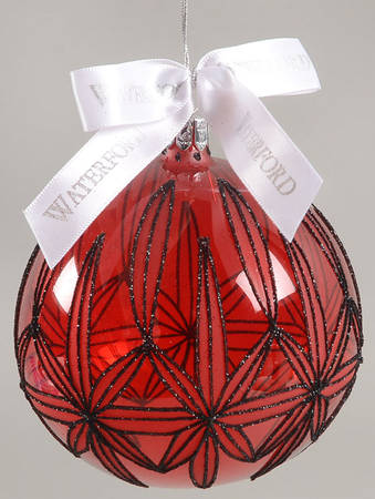 Holiday Heirloom Red and Black Vermillion Rosslare Ball - No Box