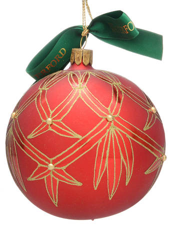 Holiday Heirloom Red and Gold Ashbourne Regal Ball - Boxed