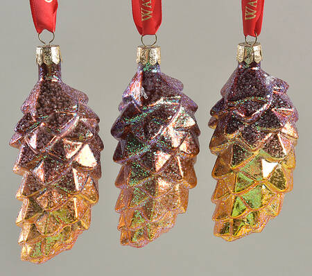 Holiday Heirlooms Ornaments Pine Cone (Set Of 3) - No Box
