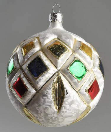 Multicolor Cut and Faceted Lismore Ice Radiance Ball - No Box