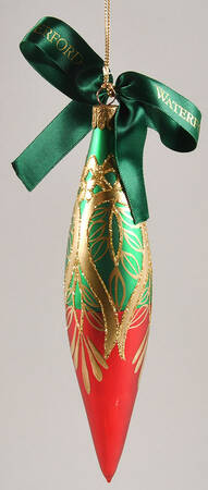 Holiday Heirloom Red, Green, Gold Peacock Grande Icicle - No Box