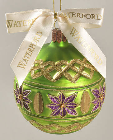 Imperial Collection-Fuchsia & Chartreuse Imperial Poinsettia Ball - No Box