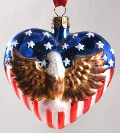 Patriotic and Political Patriotic Heart-Eagle - Boxed