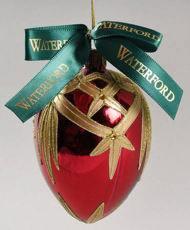Holiday Heirloom Red and Gold Ruby Ashbourne Egg - Boxed