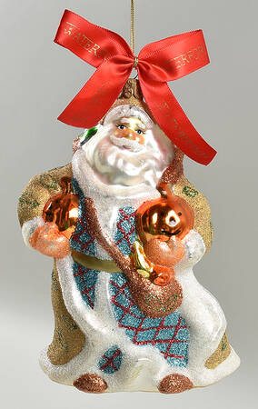 Holiday Heirloom Santa Ornaments Autumn Santa-With Pumpkin - Boxed