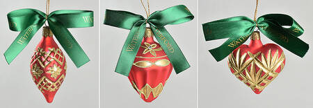 Holiday Heirloom Red and Gold Yuletide Memories (Set Of 3) - Boxed