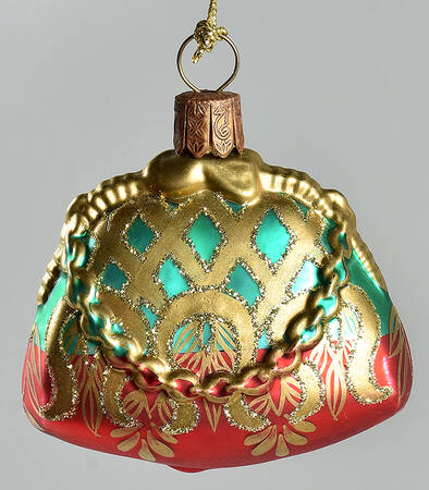 Holiday Heirloom Red, Green, Gold Peacock Grande Lismore-Purse - No Box