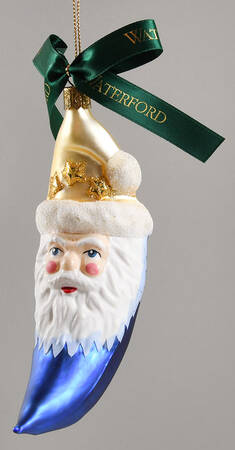Holiday Heirloom Santa Ornaments Moon Face Santa-Blue - Boxed