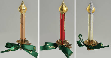 Holiday Heirloom Red and Gold Holiday Candles (Set Of 3) - No Box