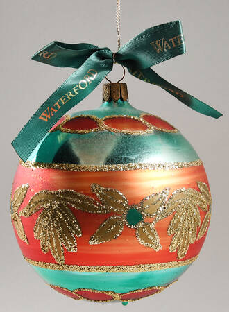 Holiday Heirloom Red, Green, Gold Ashling Ball - No Box