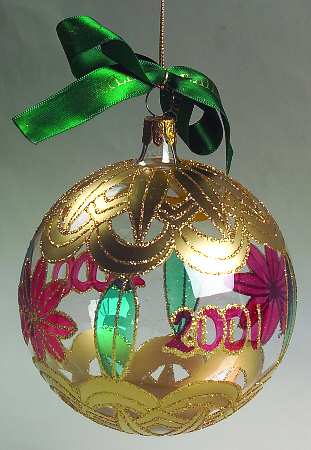 Dated Multicolor on Clear New Year's Celebration Ball - No Box