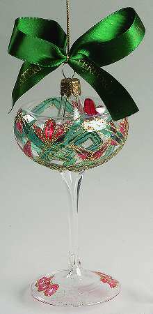 Mini Glasses-Ornament New Year's Toast 2000/2001 - No Box