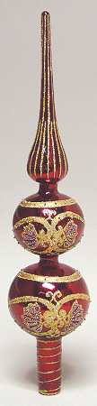 Tree Toppers-Blown Glass Maharaja- Red - Boxed
