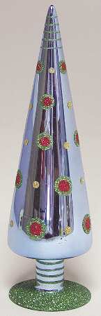 Holiday Heirlooms Ornaments Blue Glass Christmas Tree - No Box