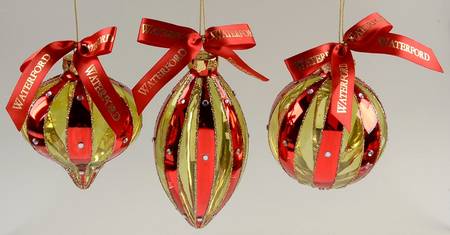 Holiday Heirloom Red and Gold Imperial Jewels (Set Of 3) - Boxed