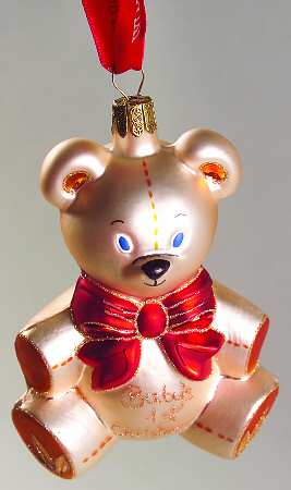 Baby's 1st Christmas Teddy Bear-Red Bow-Dated 2007 - Boxed