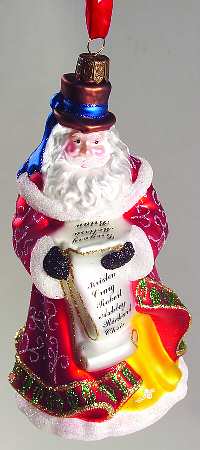 Holiday Heirloom Santa Ornaments Checking It Twice Santa - No Box