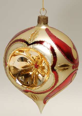 Holiday Heirloom Red and Gold Bulb With Reflector-Red,Gold - No Box