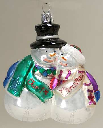 Wedding and Celebration Series Our 1st Christmas-Snowman Couple - Boxed