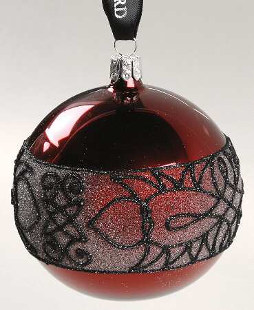 Holiday Heirloom Red and Black Sable Lace Ball - No Box