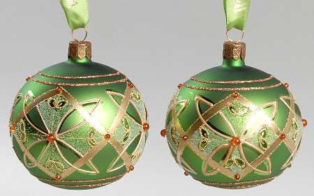 Irish Splendor-Holiday Heirloom Celtic Knot Ball (Set Of 2) - No Box