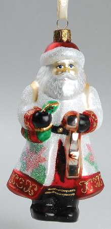 Holiday Heirloom Santa Ornaments Poinsettia Santa - No Box