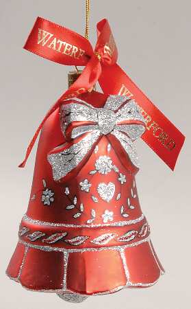 Holiday Heirloom-Red, White, Silver Heralding Bell - No Box