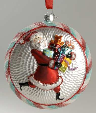 Holiday Heirloom Santa Ornaments Santa Medallion-3rd Edition - Boxed
