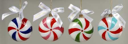 Red and Green with White, Silver Candies (Set Of 4) - No Box