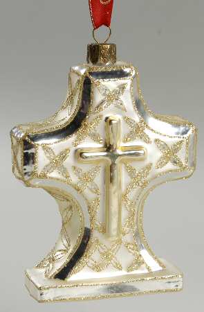 Religious Holiday Heirloom Sculpted Cross - Boxed
