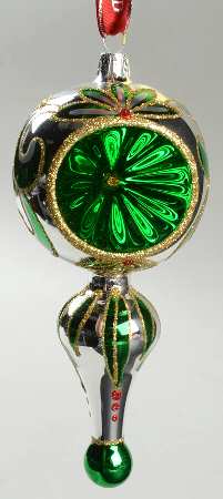 Green with Gold, Silver, White Radient Reflector Spire - Boxed