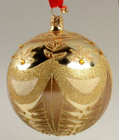 Holiday Heirloom Red, Green, Gold Christmas Spirit-Gold Shiny - No Box 37d