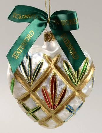 Multicolor Cut and Faceted Lismore Heart - Boxed