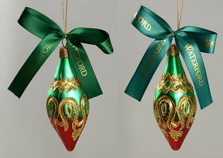 Holiday Heirloom Red, Green, Gold Peacock Grande Icicles(Set Of 2) - No Box