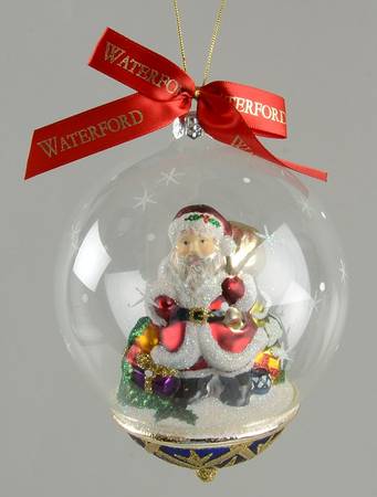 Globe Ornaments Santa Snowglobe - No Box