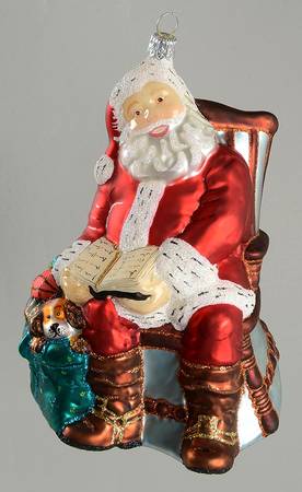 Holiday Heirloom Santa Ornaments Break Time For Santa - Boxed